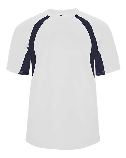 Badger 2144 - Whites & Neutrals - White/ Navy
