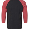Next Level 6051 - Blacks & Grays - Vintage Red Sleeves/ Vintage Black Body Back
