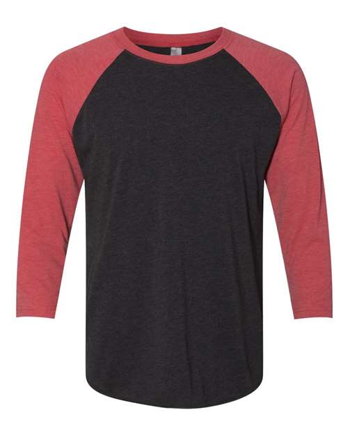 Next Level 6051 - Blacks & Grays - Vintage Red Sleeves/ Vintage Black Body