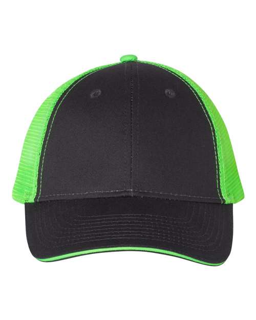 Valucap S102 - Charcoal/ Neon Green