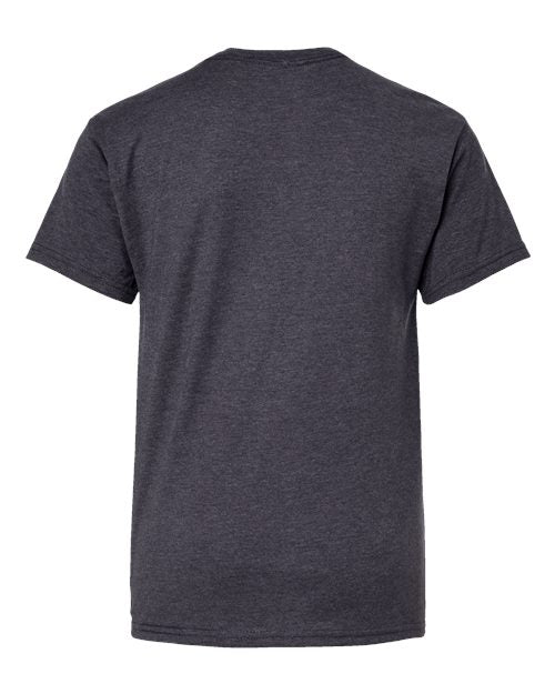 Hanes 498Y - Blacks & Grays - Charcoal Heather Back