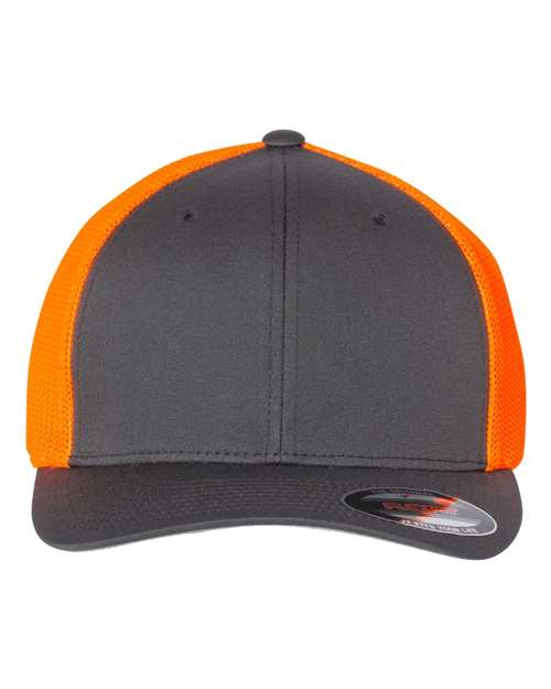 Flexfit 6511 - Charcoal/ Neon Orange