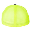 Flexfit 6511 - Charcoal/ Neon Yellow Back