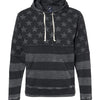J. America 8871 - Blacks & Grays - Black Stars & Stripes Triblend
