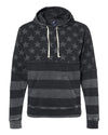 J. America 8871 - Blacks & Grays - Black Stars & Stripes Triblend