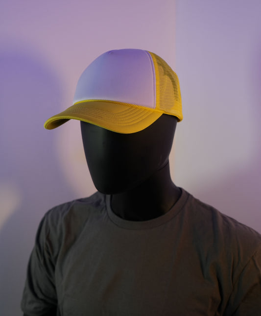 Premium Trucker White Front / Yellow Hat