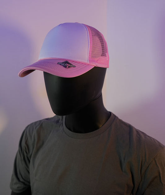 Premium Trucker White Front / Pink Hat