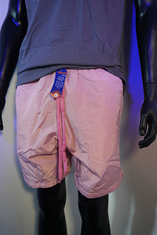 Pink Windbreaker Shorts