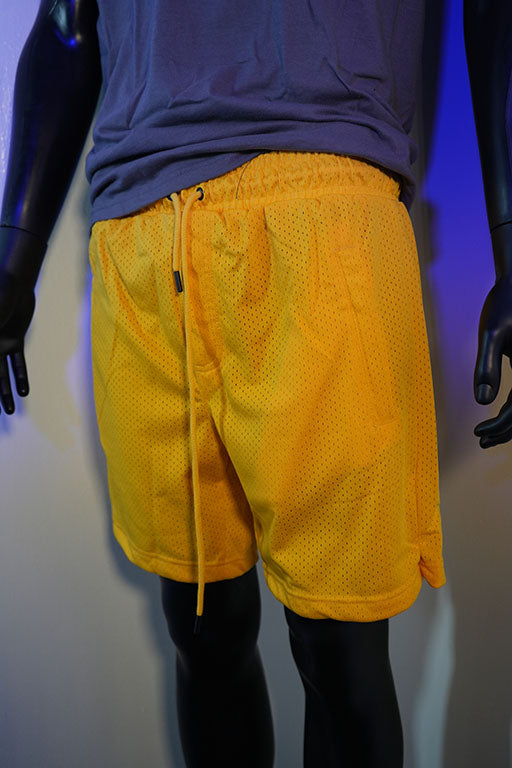 Yellow Mesh Shorts